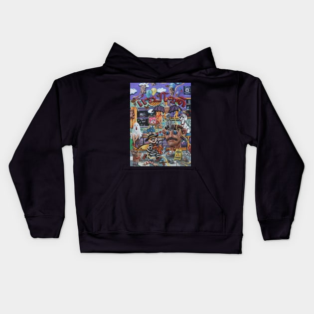 Your Memories Are Lies XXIV | Please Don't Go | Inside An Apocalyptic Labyrinth | Fantasy VS Reality | Original Tyler Tilley Kids Hoodie by Tiger Picasso